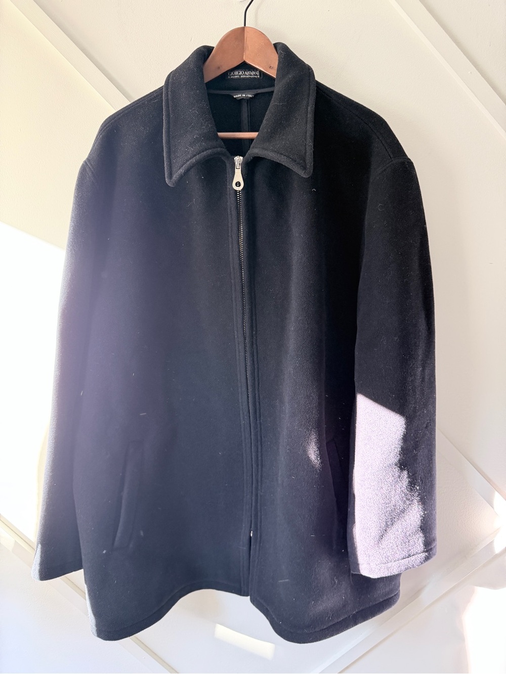 Giorgio Armani Men’s Wool Short Coat Jacket Black IT 50 US 40 (M-L)